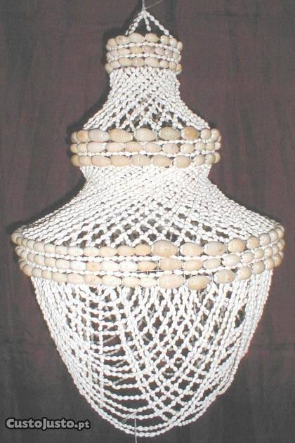 Candeeiro de concha s/ instal. 64x40cm