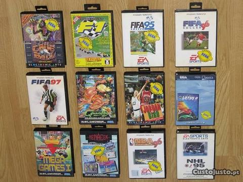Mega Drive: 42J Astérix, EA, F117, NBA, NHL, Rolo+
