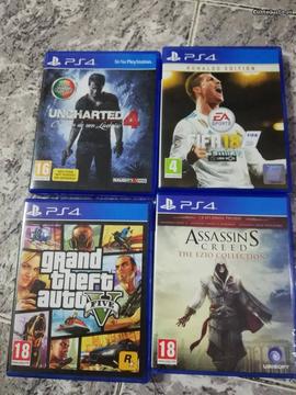 GTA V + FIFA 18 + Uncharted 4 + AC Ezio Collection
