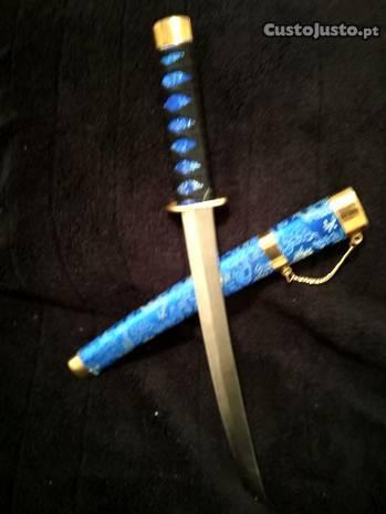 Espada samurai azul 44cm