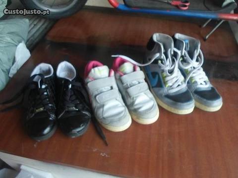 3 pares de sapatilhas de menina preço negociavel