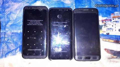 3Telemóveis Samsung 1 S7 Edge e 2 S8 Valor Anuncio