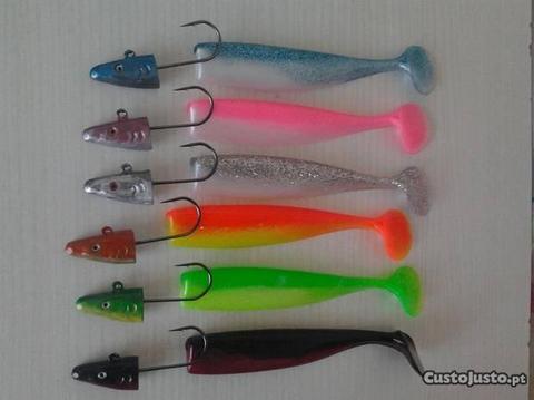 amostra para pesca corvina vinil 15cm