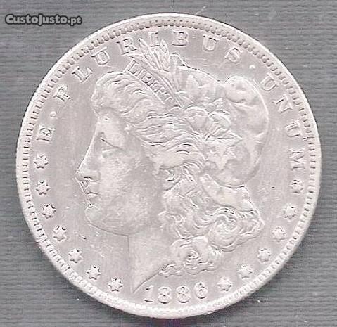 USA - Morgan Dollar Prata 1886