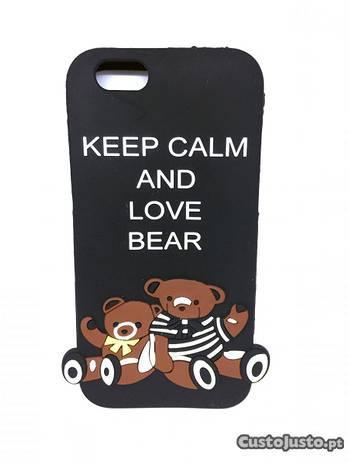 Capa iPhone 6/6S Keep Calm and love bear - Ursos