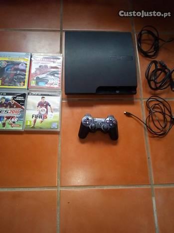 Ps3 320gb com 4 jogos