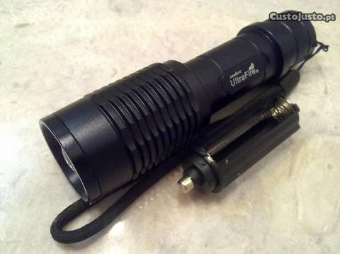 Kit lanterna ultrafire 2000 lm led c/ zoom