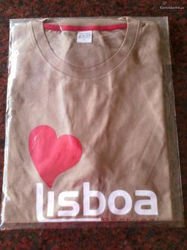 T-Shirt - creme - Lisboa - NOVA - Baratíssima