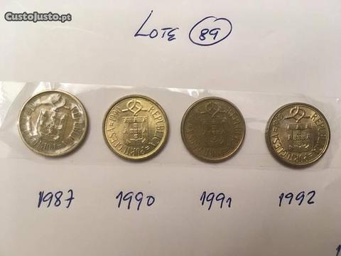 Lote 4 Moedas de 5$00 Escudo,1987,1990,1991 e 1992