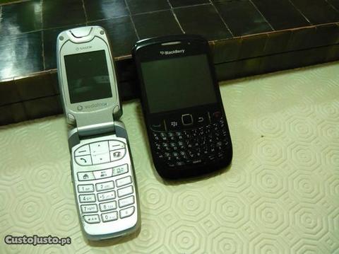 Telemóveis BlackBerry e Sagem - Avariados