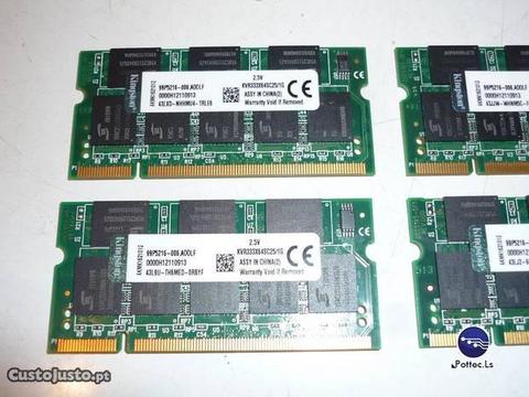 Memoria portáteis RAM DDR 1GB 333Mhz PC2700