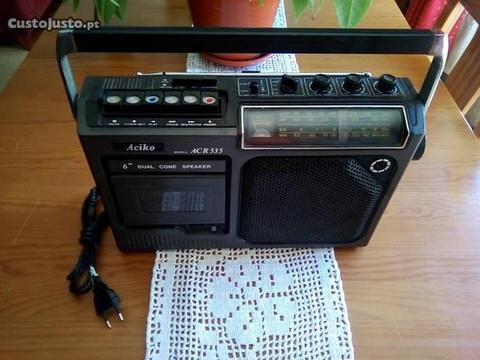 Radio_Gravador Cassetes ACiKO AM_FM_UHF