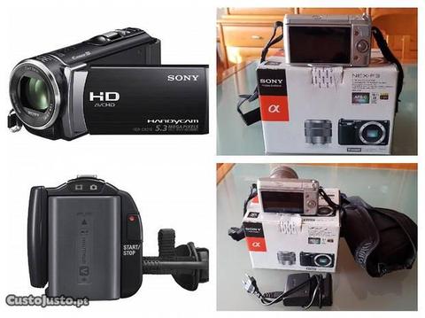 Máquina Fotográfica Sony e Máquina de Filmar Sony