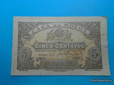 Nota-Cédula 5 Centavos 1918 2
