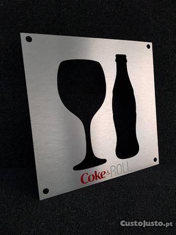 Coca-Cola - Placa Metal Recortado - NOVO