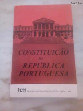 Livro Antigo Constituição da República Portuguesa