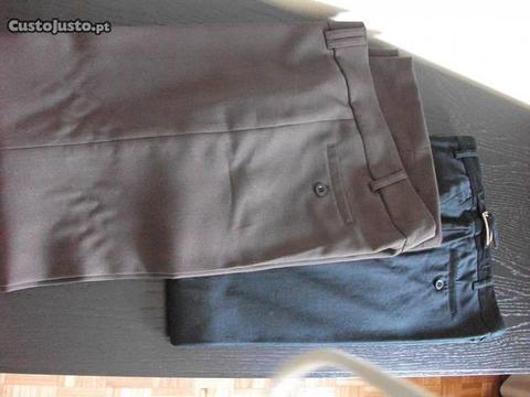 Duas calças em tecido, tamanho 38 - NOVAS!