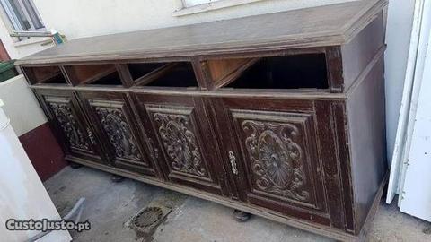 Movel Madeira de sala restaurar sem gavetas