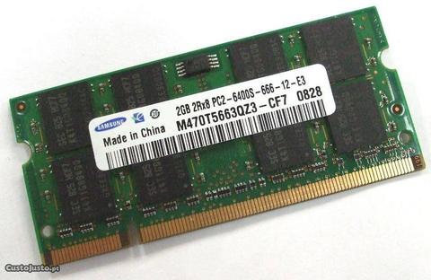 2Gb Memória RAM DDR2 pc2-6400 800mhz +Envio GRÁTIS