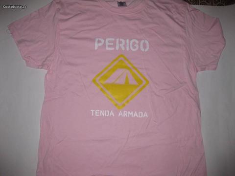 T-shirt com piada/Novo/Embalado/Rosa/Modelo 15