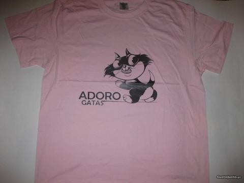 T-shirt com piada/Novo/Embalado/Rosa/Modelo 7