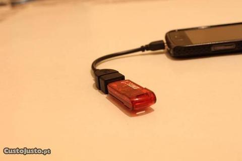 Adaptador - cabo OTG micro usb e mini USB para USB