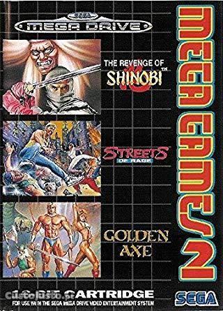 Jogo Mega Drive Shinobi Streets of Rage Golden Axe