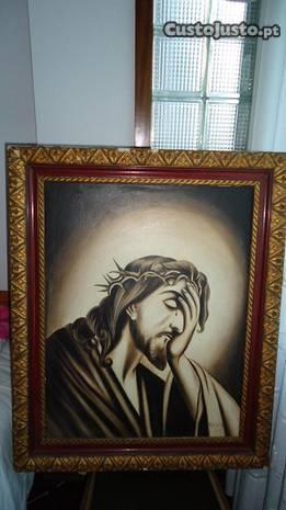 Quadro a óleo sobre tela (Jesus Cristo)