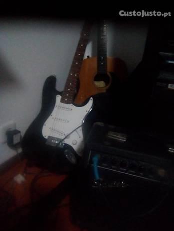 Guitarra eletrico e amplificador