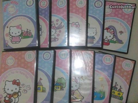 Conjunto de 12 DVDs Hello Kitty, originais