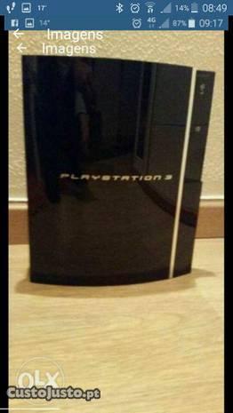 Playstation 3 nova com comando e jogos