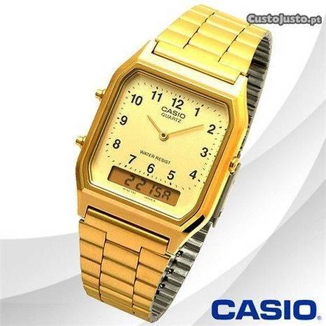 Casio AQ-230 Dourado - Original