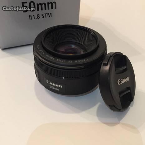 Lente objetiva Canon EF50mm f/1.8 STM nova