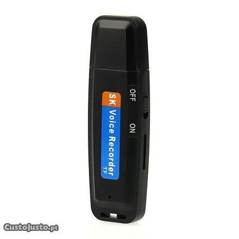 (00099) Pen USB espião para gravação de áudio