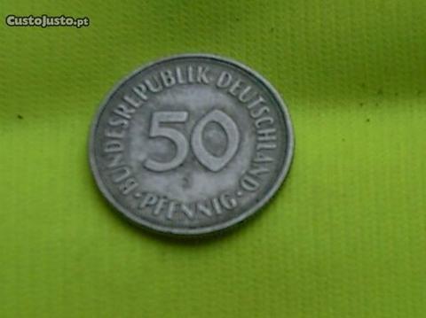 0- 552- alemanha moeda de 50 phening 1950.J 1