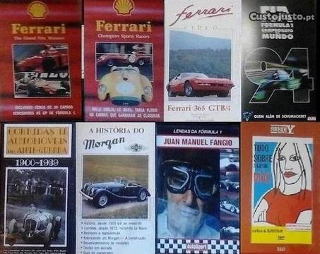Cassetes VHS e DVDs de Formula 1 e Ferrari
