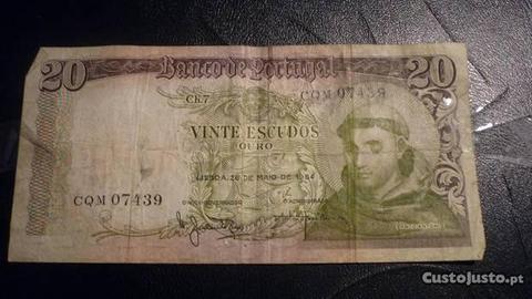 1- Nota de 20$00 de 1.964