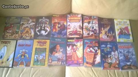 Conjunto 33 Cassetes Vhs Clássicos Disney