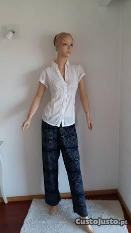 Camisa Bershka e calças straight