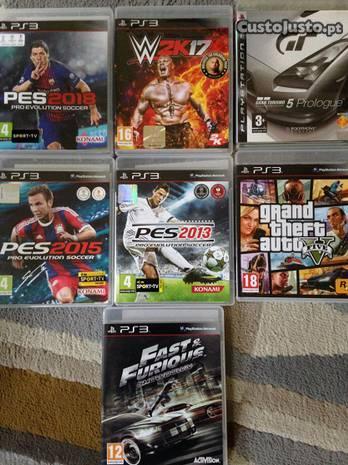 PS3 Slim + 2 comandos + jogos