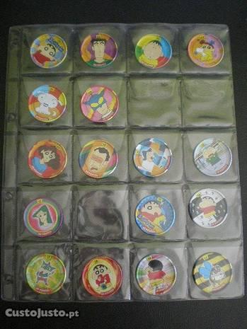 48 chapas Shinchan com Ckecklist - Bollycao