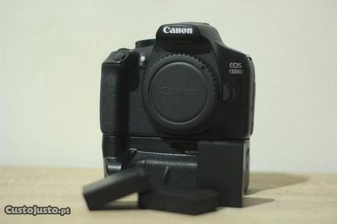Canon 1300D (Corpo) + Grip + 3 Baterias