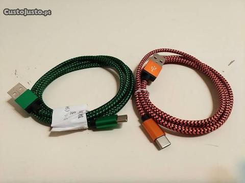 Cabo Reforçado Novo USB 2.0 macho - USB 3.1 Type C