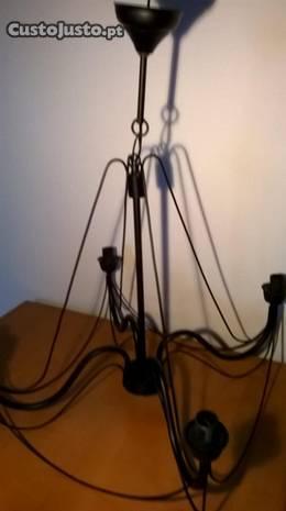 Candeeiro de Tecto preto