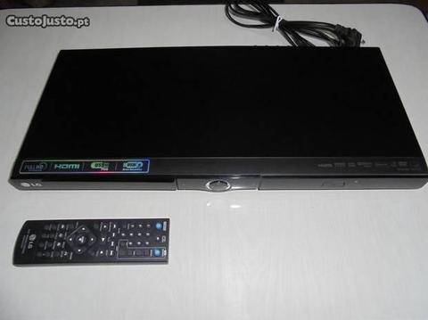 Leitor LG mod. dvx492h lê DVD, CD e USB, 1080p HD