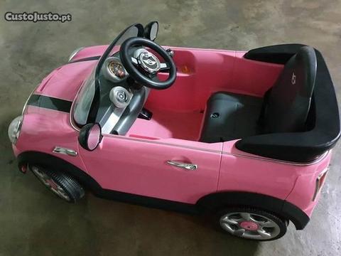 Carro mini cooper S rosa bateria