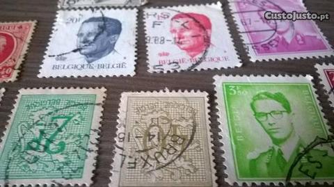 15 selos antigos da Belgica