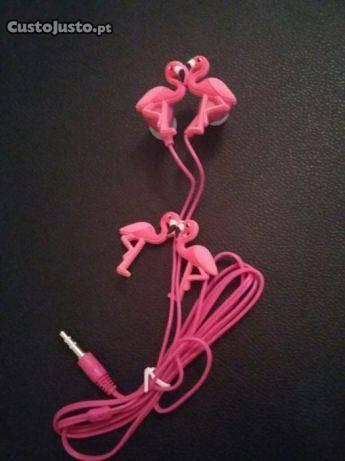 Auriculares, fones de ouvido com flamingo NOVO