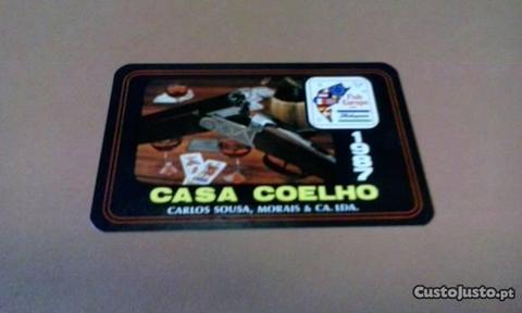 1 Calendário 1987-0,10 Caça-Pesca Casa Coelho