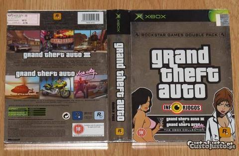 Xbox 1 e Xbox 360: Pack = GTA 3 + GTA Vice City